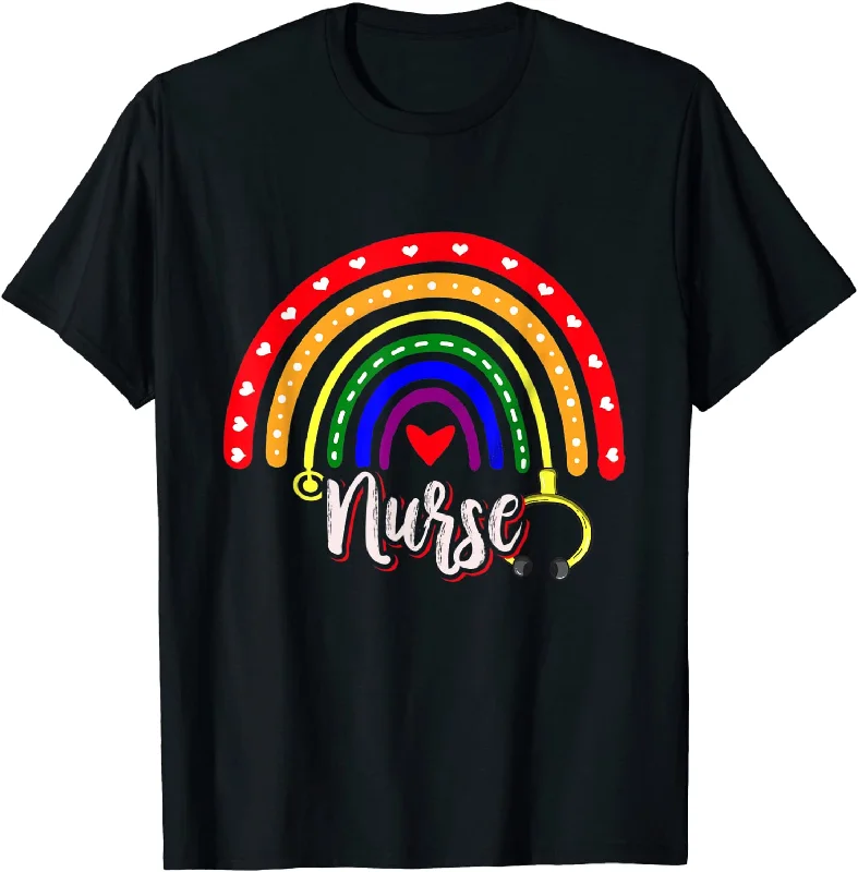 Lesbian Nurse Shirt, Pride Month LGBT Nurse, Rainibow LGBT Nurse