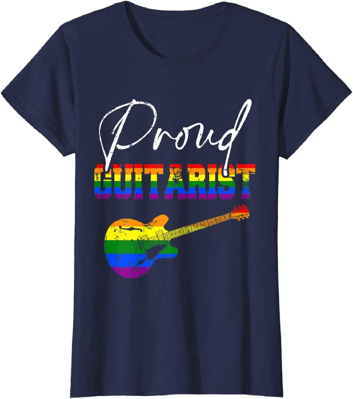 Proud Guitarist Funny Pride LGBT Flag Matching Gay Lesbian T Shirt