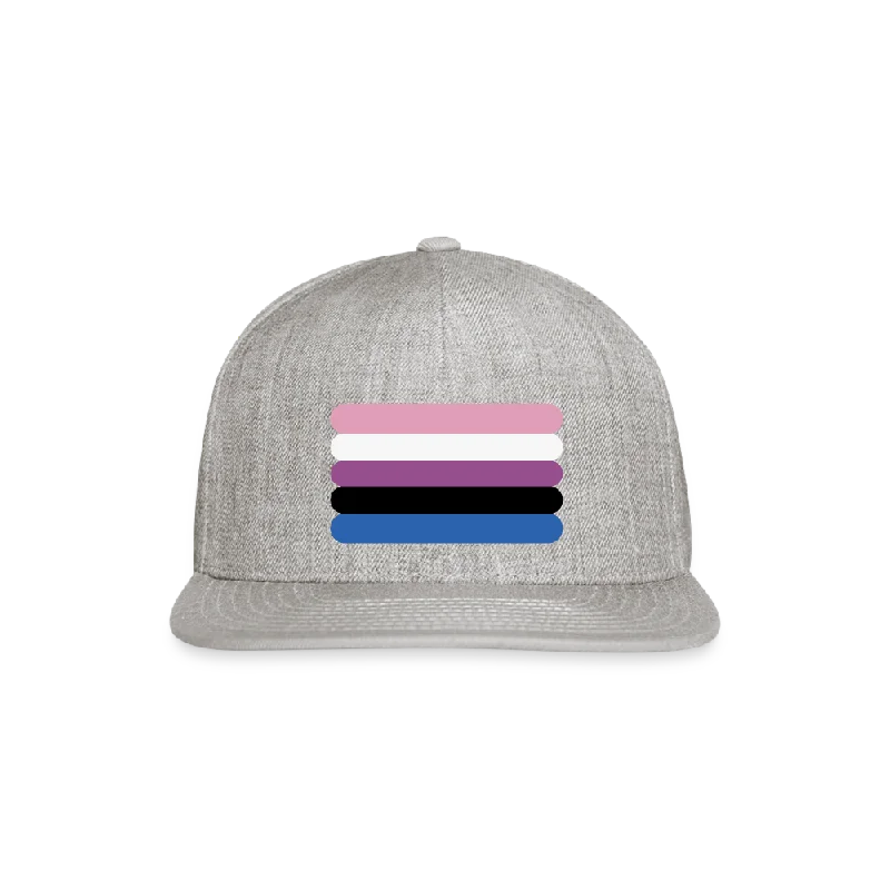 Genderfluid Pride Flag Rounded Snapback Baseball Cap