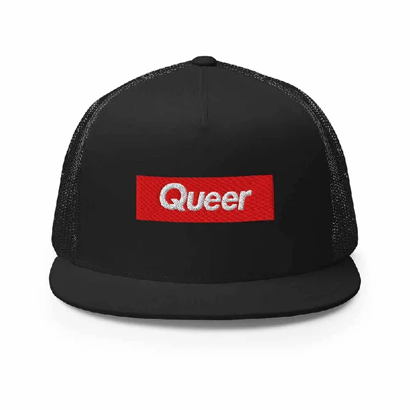 Queer Flatbill Mesh Snapback - Trevor Project
