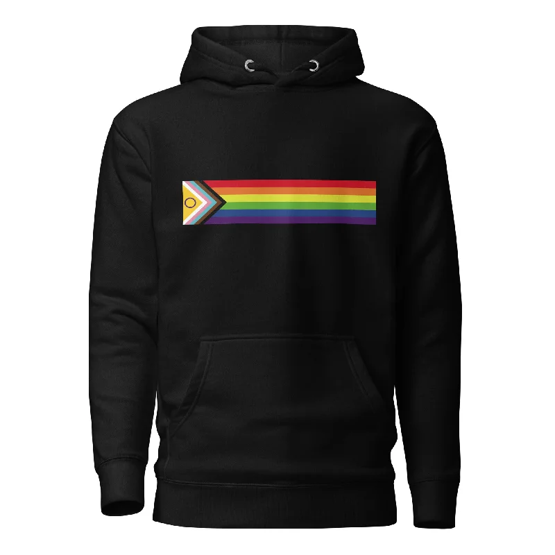 LGBTQ Pride Sweatshirt Hoodie - Inclusive Progress Pride Flag