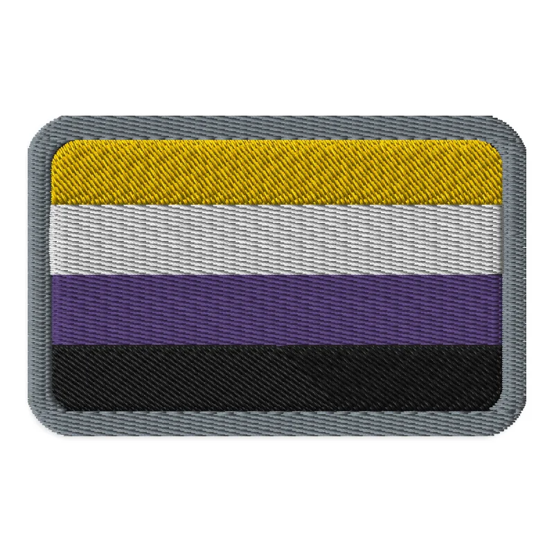 Nonbinary Enby Pride Flag Embroidered Patch