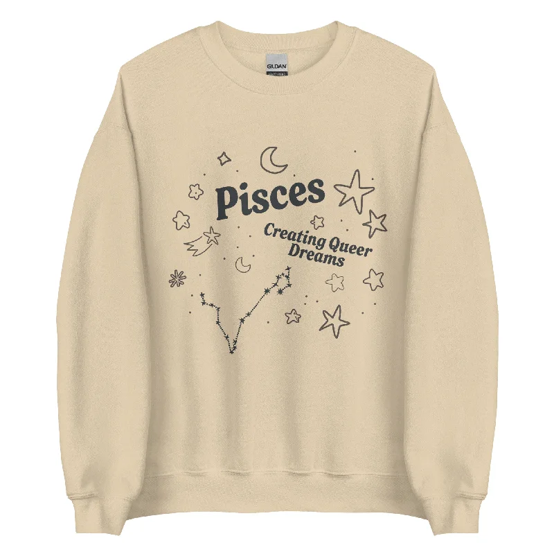 Unique pride hoodies for trans and nonbinary--Pisces Creating Queer Dreams Unisex Sweatshirt Unique pride hoodies for trans and nonbinary--Pisces Creating Queer Dreams Unisex Sweatshirt