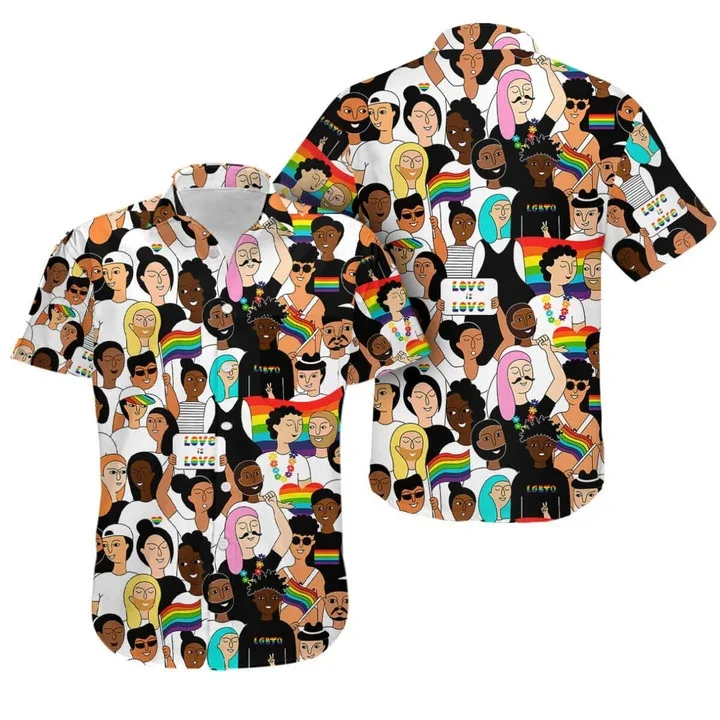 Beach Shirt Happy Pride Month Support For Lgbt Hawaiian , Aloha Shirt, Gay Pride Hawaiian Shirt Beach Shirt Happy Pride Month Support For Lgbt Hawaiian , Aloha Shirt, Gay Pride Hawaiian Shirt
