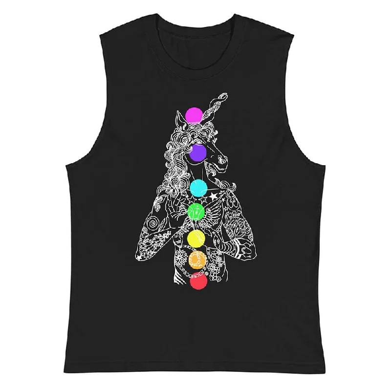 Unicorn Chakras Sleeveless Tee - Summer of Sass