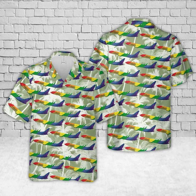 Gay Hawaiian Shirts, Alaska Fly With Pride Hawaiian Shirt, Hawaiian For Pride, Lesbian Hawaiian Shirt Gay Hawaiian Shirts, Alaska Fly With Pride Hawaiian Shirt, Hawaiian For Pride, Lesbian Hawaiian Shirt
