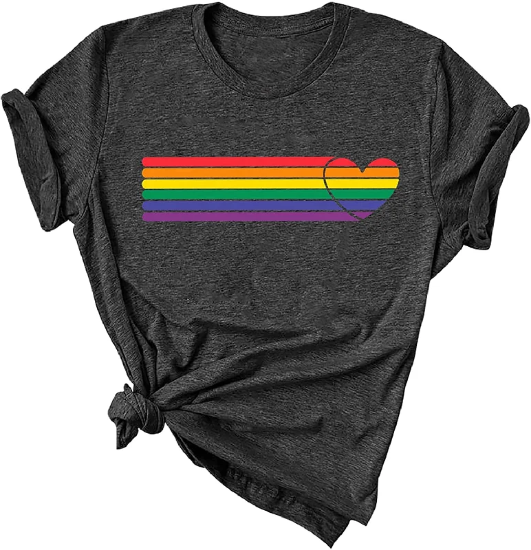 Unisex graphic pride tees with gender-neutral fits--Pride Shirts Women Rainbows Heart Shirts Lesbian Gifts T-Shirt Pride Clothes Unisex graphic pride tees with gender-neutral fits--Pride Shirts Women Rainbows Heart Shirts Lesbian Gifts T-Shirt Pride Clothes