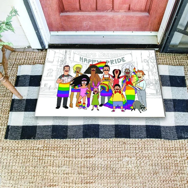 Lgbt Doormat All Are Welcome Here Doormat Lesbian Pride Doormat