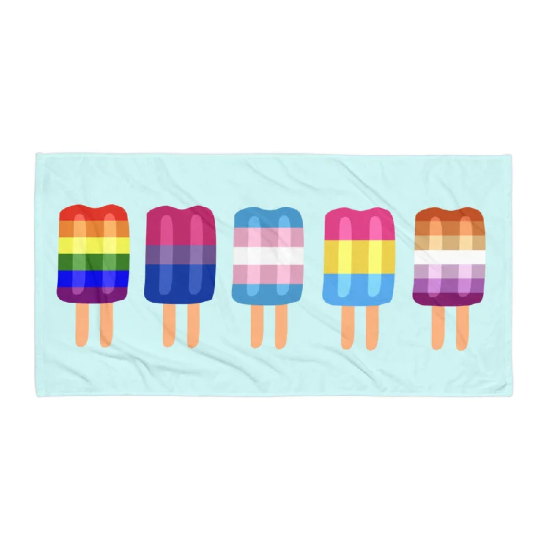 LGBTQ Pride Popsicle Beach Blanket Towel