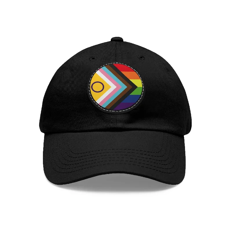 LGBTQ Intersex Progress Pride Hat with Round Patch