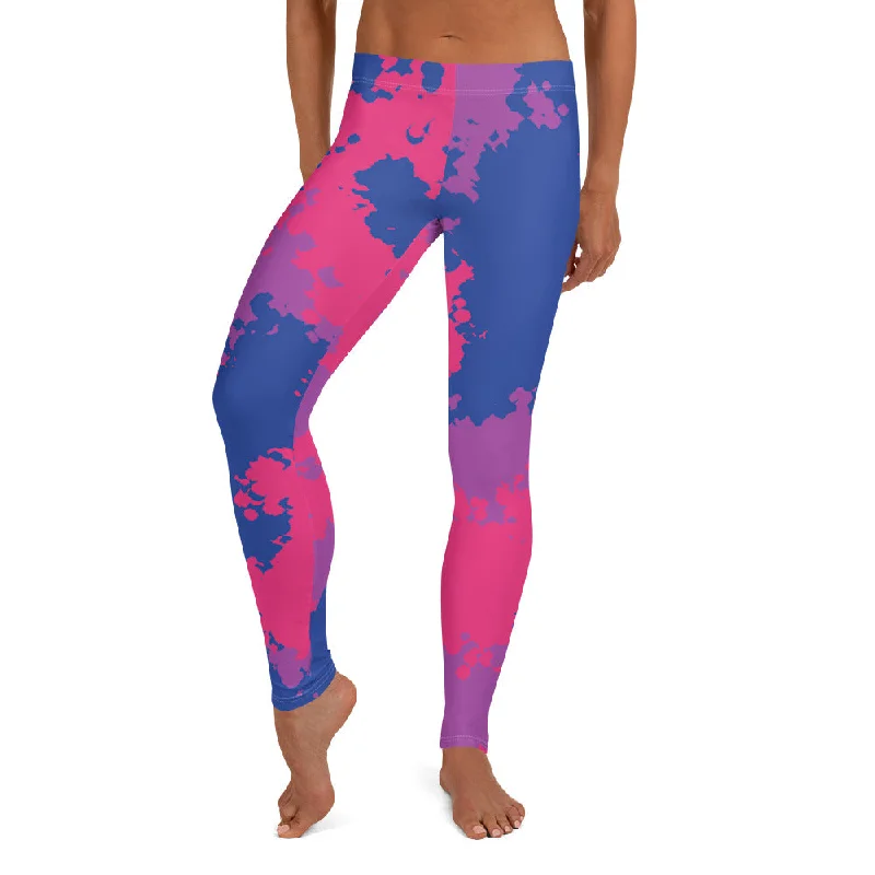 Bisexual Bi Pride Women's Leggings Yoga Pants in Camo