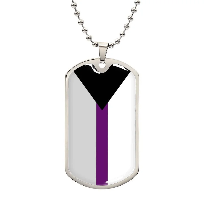Demisexual Pride Military Dog Tag Necklace