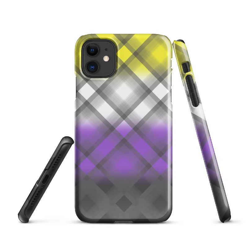 Tartan Non Binary Pride iPhone® Case