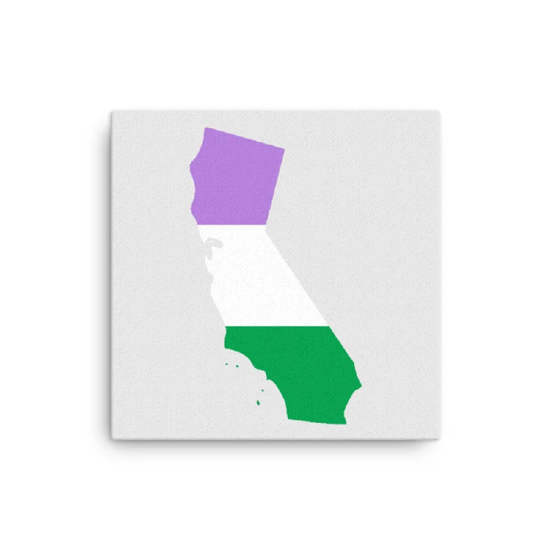 California Genderqueer Pride Canvas Wall Art