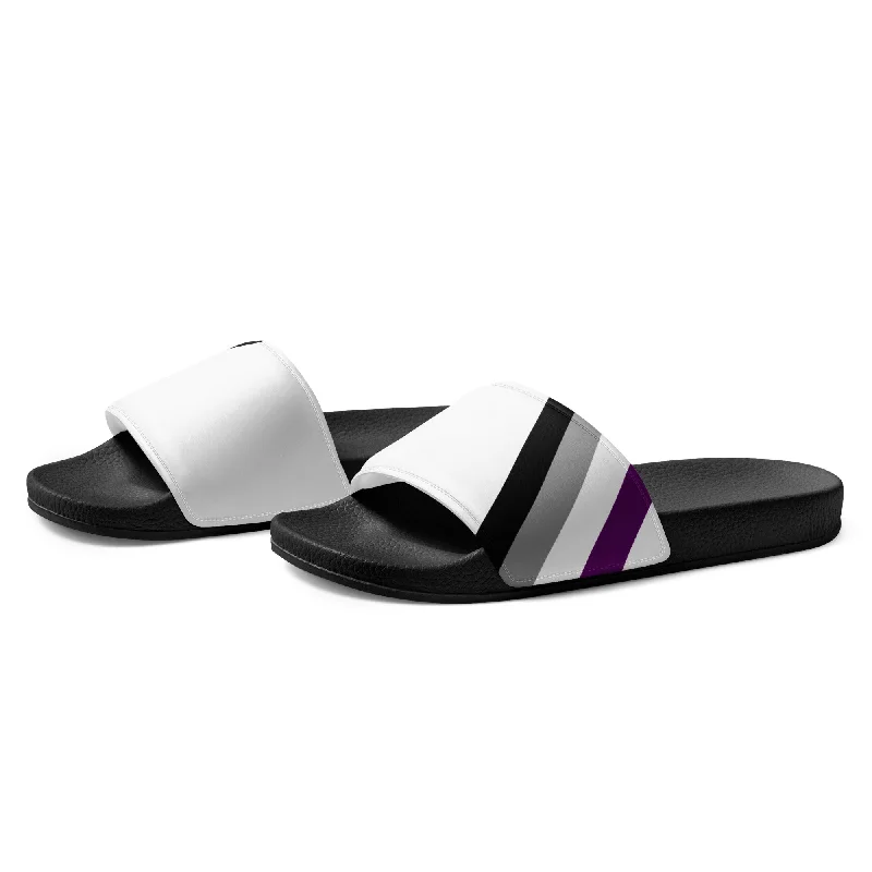 Asexual Diagonal Flag Colors LGBTQ+ Men's Slides