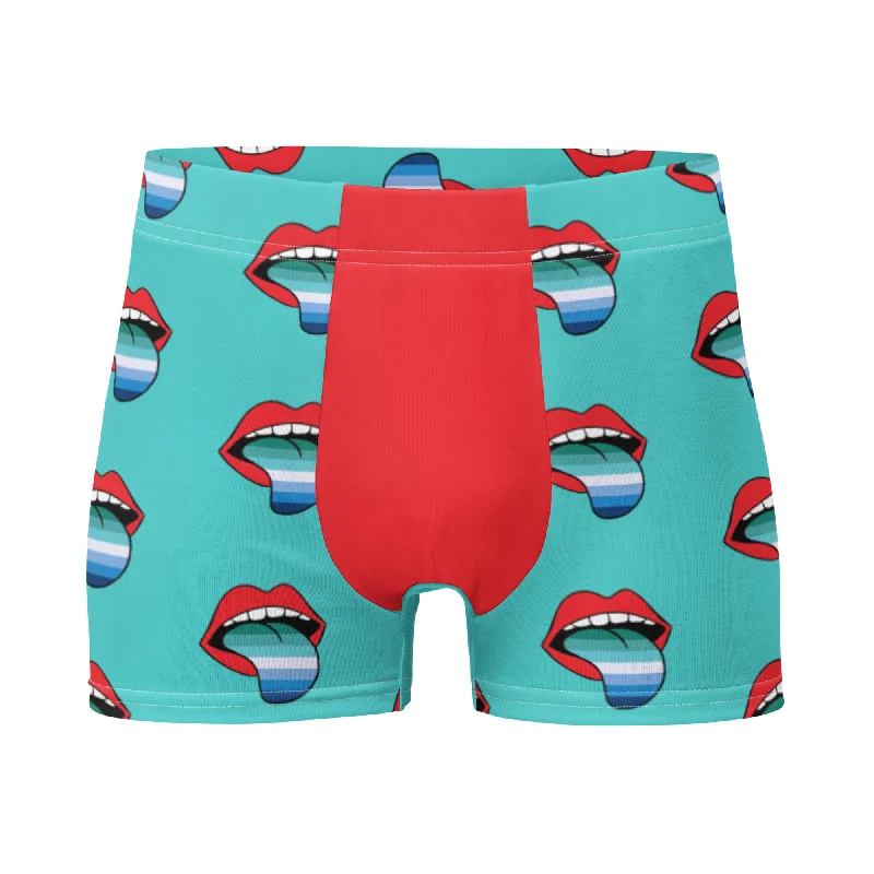 Gay MLM Vincian Pride Lips and Tongue Mens Boxer Briefs Underwear