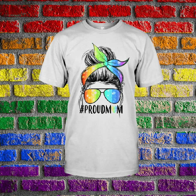 Lesbian Shirt, Messy Hair Bun Proud Mom, LGBT Gay Pride Support LGBTQ Parade T Shirt Lesbian Shirt, Messy Hair Bun Proud Mom, LGBT Gay Pride Support LGBTQ Parade T Shirt