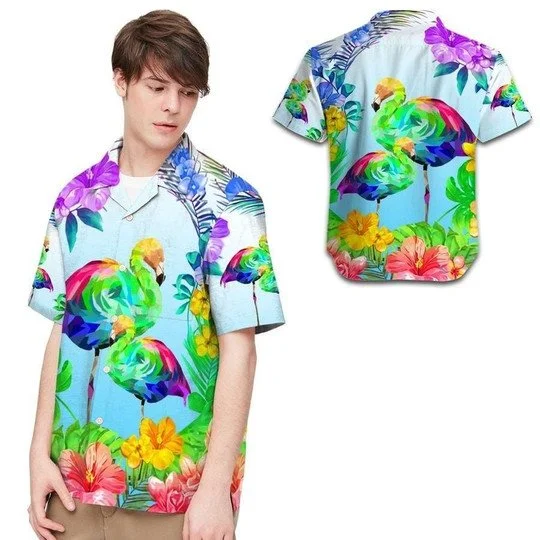 Aloha Lgbt Flamingo Tropical Hawaiian Shirt, Hawaiian Shirt For Gaymer, Gift For Gay Friend Aloha Lgbt Flamingo Tropical Hawaiian Shirt, Hawaiian Shirt For Gaymer, Gift For Gay Friend