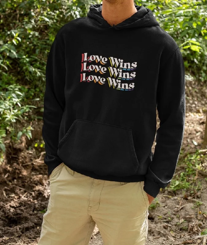 Hoodies with bold queer pride graphic designs--Love Wins Rainbow Shadow Unisex Hoodie Hoodies with bold queer pride graphic designs--Love Wins Rainbow Shadow Unisex Hoodie