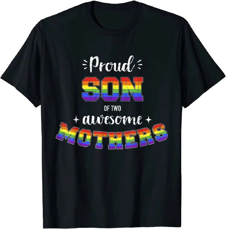 Where to buy bold graphic pride t-shirts online--T Shirt For Lesbian Mom, Proud Son Awesome Lesbian Mothers Family Rainbow Pride Shirt Where to buy bold graphic pride t-shirts online--T Shirt For Lesbian Mom, Proud Son Awesome Lesbian Mothers Family Rainbow Pride Shirt
