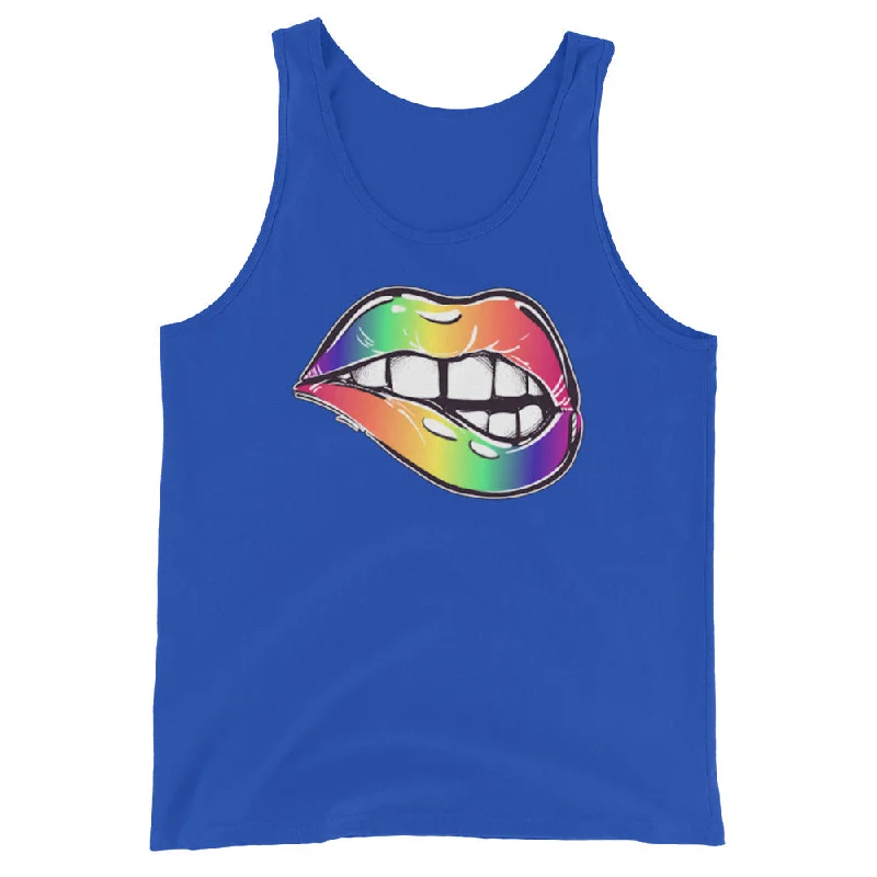 LGBTQ Pride Tank Top - Rainbow Lips
