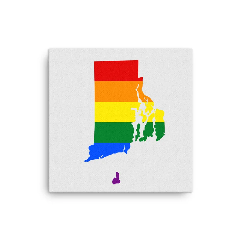 Rhode Island LGBTQ Pride Canvas Wall Art