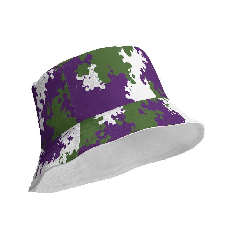 Genderqueer Pride Reversible Bucket Hat - Camo