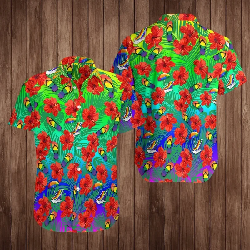 Graphic pride t-shirts with bold love wins slogans--Gay Pride Shirt, LGBT Tropical Hibiscus Nice Ornamental Hawaiian Shirt Graphic pride t-shirts with bold love wins slogans--Gay Pride Shirt, LGBT Tropical Hibiscus Nice Ornamental Hawaiian Shirt