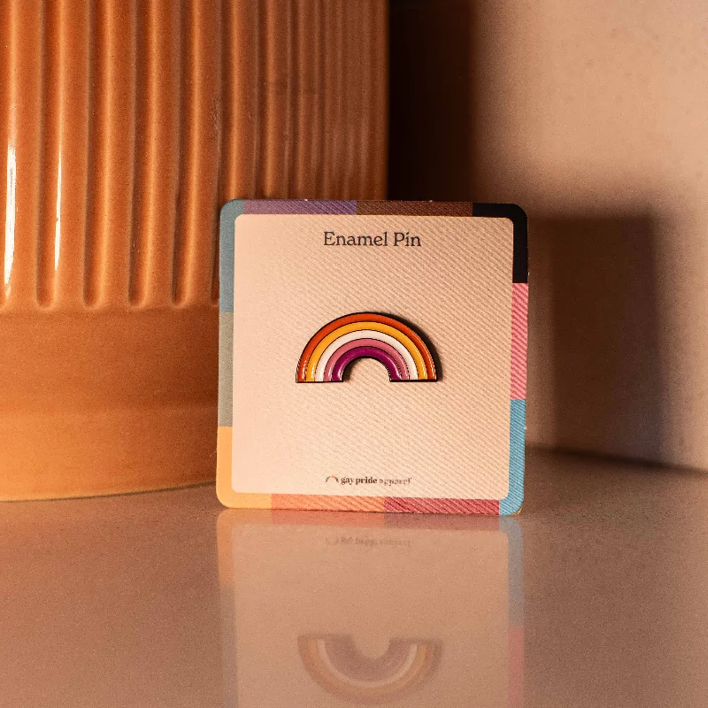 Lesbian Rainbow Enamel Pin