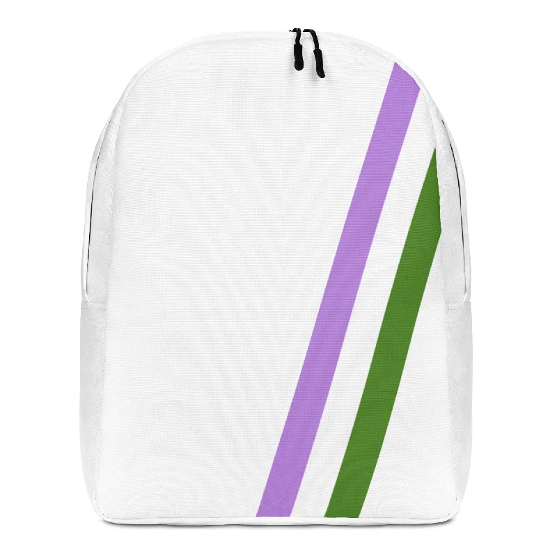 Genderqueer Diagonal Flag Colors LGBTQ+ Minimalist Backpack