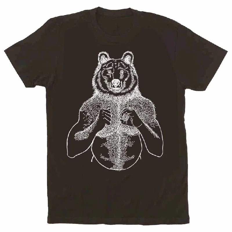 White Print Beefy Bear T-Shirt