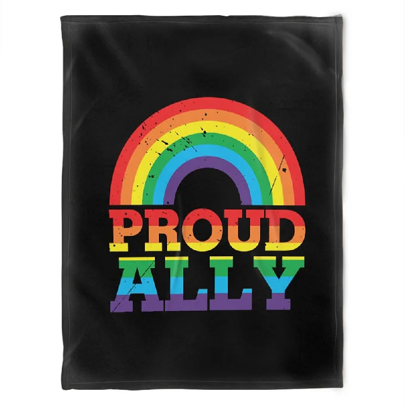Pride Ally Blanket, Gift For Ally, Proud Ally Full Size Blanket, Gift For Ally On Pride Month Pride Ally Blanket, Gift For Ally, Proud Ally Full Size Blanket, Gift For Ally On Pride Month
