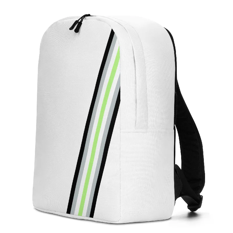 Agender Diagonal Flag Colors LGBTQ+ Minimalist Backpack