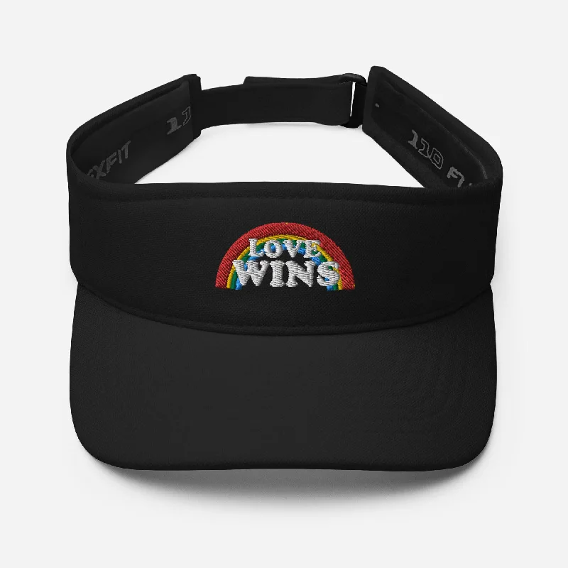 Embroidered Love Wins Rainbow Pride Sports Visor