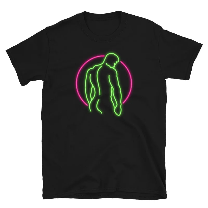 Graphic pride t-shirts with subtle allyship messages--Neon Man - T-Shirt
