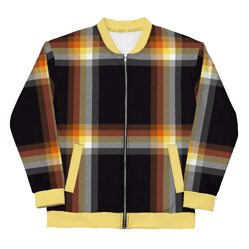 Gay Bear Pride Bomber Jacket/Coat - Plaid