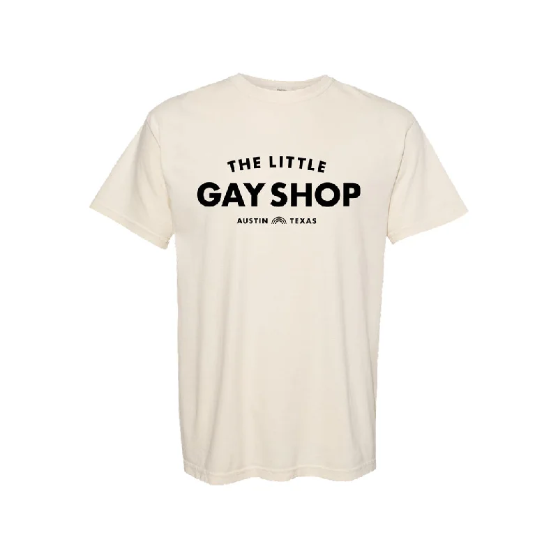 Graphic pride t-shirts with vintage pride icons and symbols--The Little Gay Shop - Cream Tee Shirt Graphic pride t-shirts with vintage pride icons and symbols--The Little Gay Shop - Cream Tee Shirt