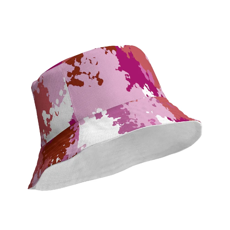Lesbian Pride Reversible Bucket Hat - Camo
