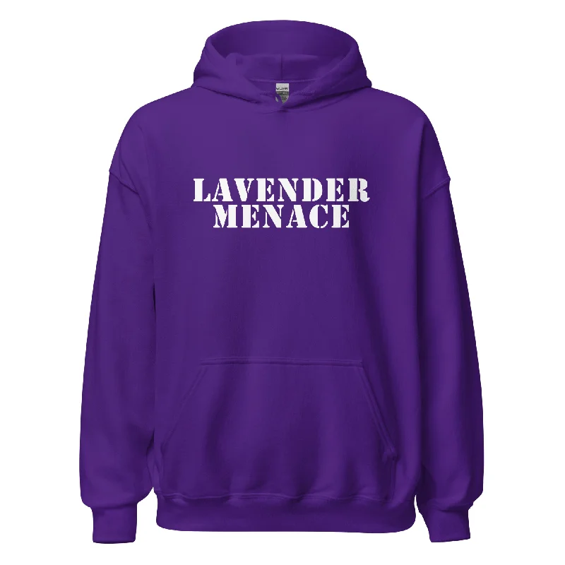 Hoodies with rainbow paw prints for animal lovers--Lavender Menace Unisex Hoodie