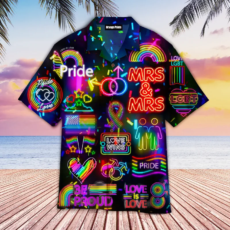 Lgbt Gay Pride Month Hawaiian Shirt, Lesbian Couple Hawaiian Shirts, Gift To Couple Gay Man Lgbt Gay Pride Month Hawaiian Shirt, Lesbian Couple Hawaiian Shirts, Gift To Couple Gay Man