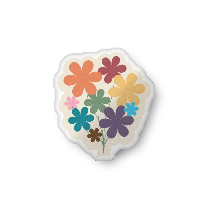 Rainbow Flowers Pillow
