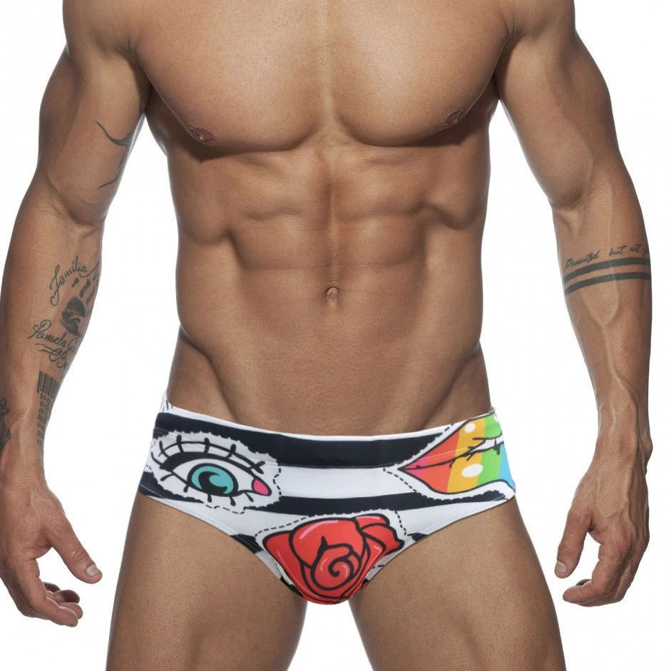 Rose and Lips Swim Briefs