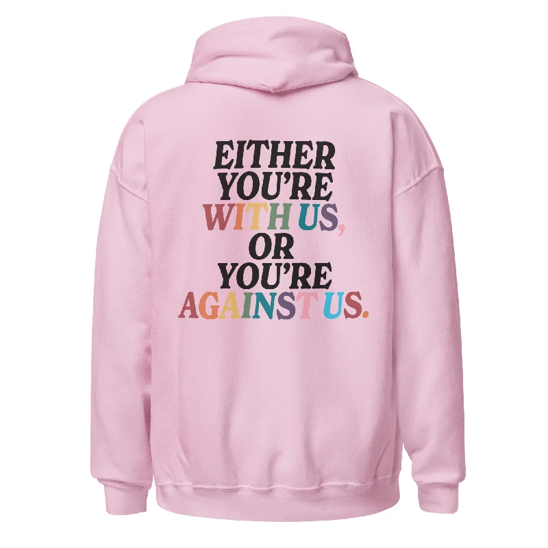 Stylish sweatshirts for bisexual pride supporters--Stand With Us Unisex Hoodie