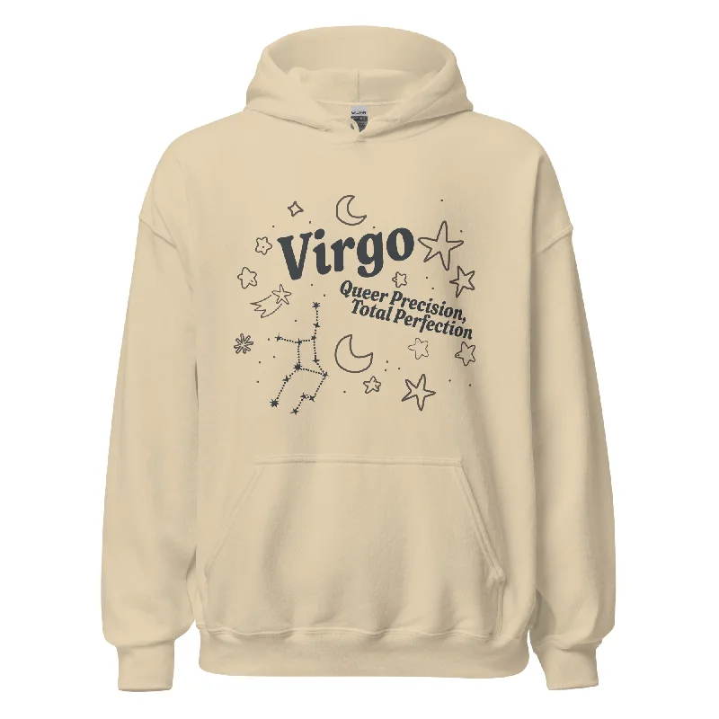 Rainbow flag hoodies for pride month--Virgo Queer Precision, Total Perfection Unisex Hoodie Rainbow flag hoodies for pride month--Virgo Queer Precision, Total Perfection Unisex Hoodie
