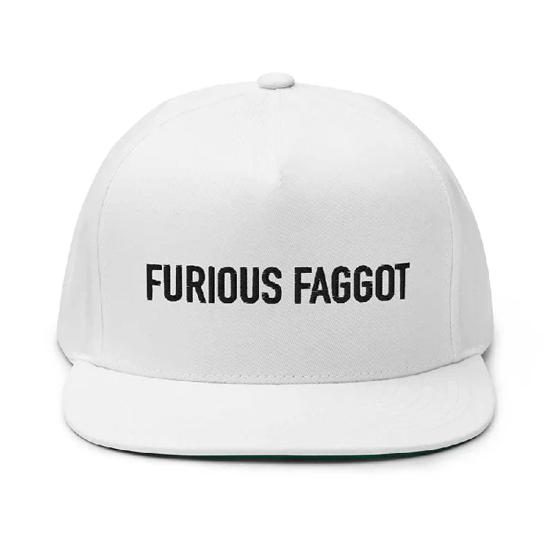 FURIOUS FAGGOT Flatbill 5-Panel Snapback Hat