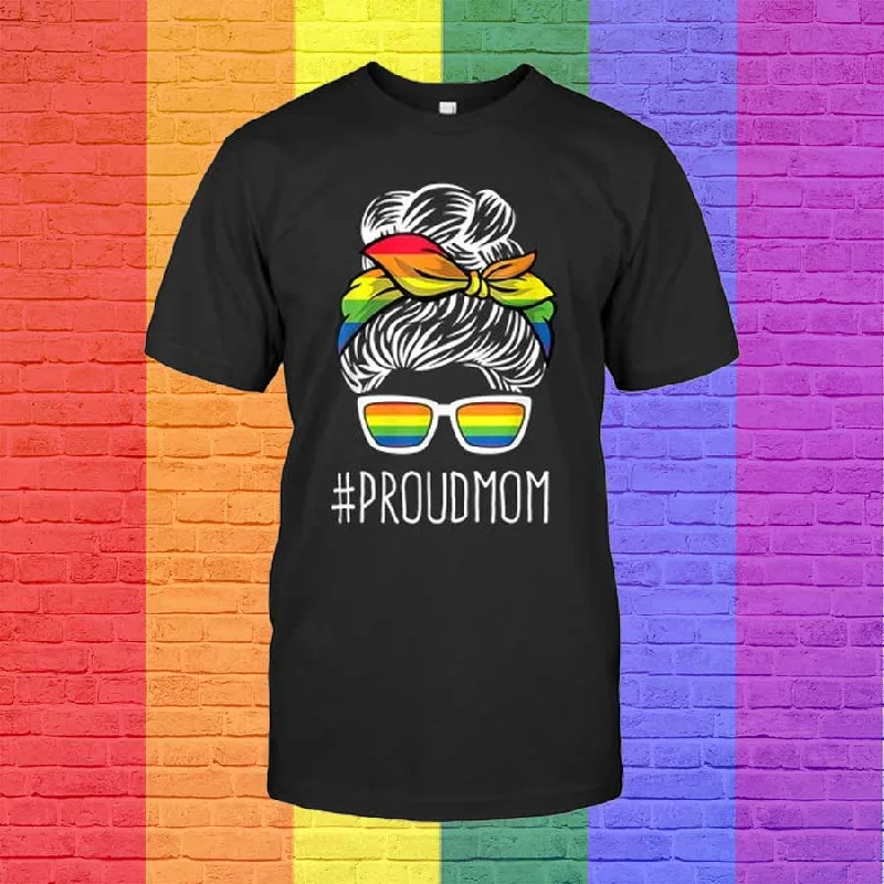 Proud Mom Rainbow Shirt, Proud Mom Messy Hair Bun Lgbtq Rainbow Flag Lgbt Pride Ally T Shirt Proud Mom Rainbow Shirt, Proud Mom Messy Hair Bun Lgbtq Rainbow Flag Lgbt Pride Ally T Shirt