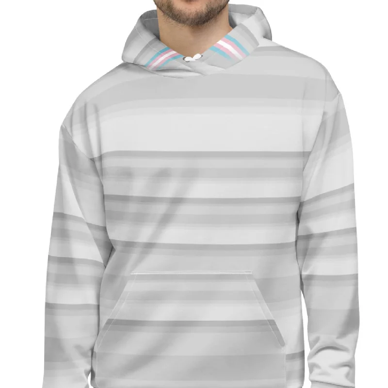 Hoodies with equality symbols and rainbow hearts--Striped Trans Pride Hoodie