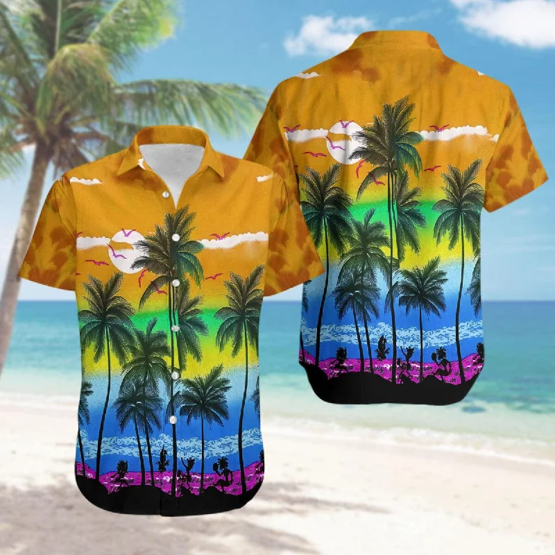 Lgbt Sunset Beaches Hawaiian Shirt, Pride Beach Party Hawaiian Shirt, Lgbt Hawaiian Shirt Lgbt Sunset Beaches Hawaiian Shirt, Pride Beach Party Hawaiian Shirt, Lgbt Hawaiian Shirt