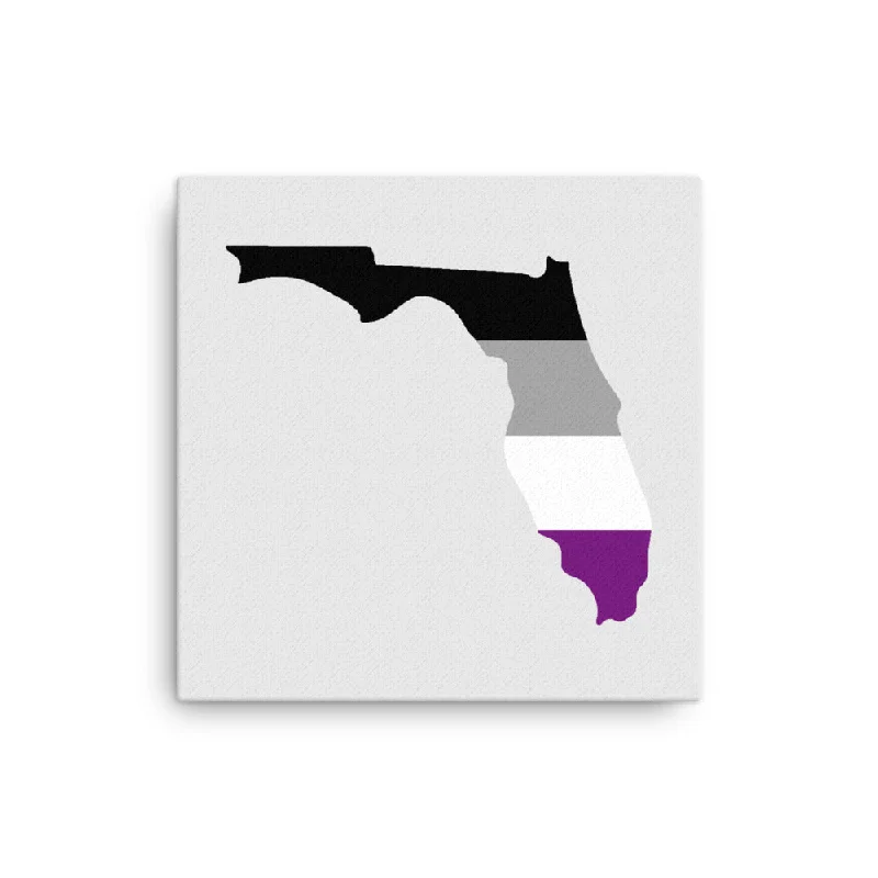 Florida Asexual Pride Canvas Wall Art