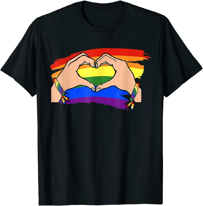 LGBT Rainbow Flag T shirt, Love Heart Ally T Shirt, Gay Pride Shirt, Gift On Pride Month LGBT Rainbow Flag T shirt, Love Heart Ally T Shirt, Gay Pride Shirt, Gift On Pride Month